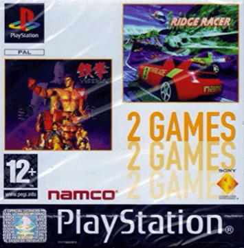 2 Games Tekken + Ridge Racer box art for Playstation